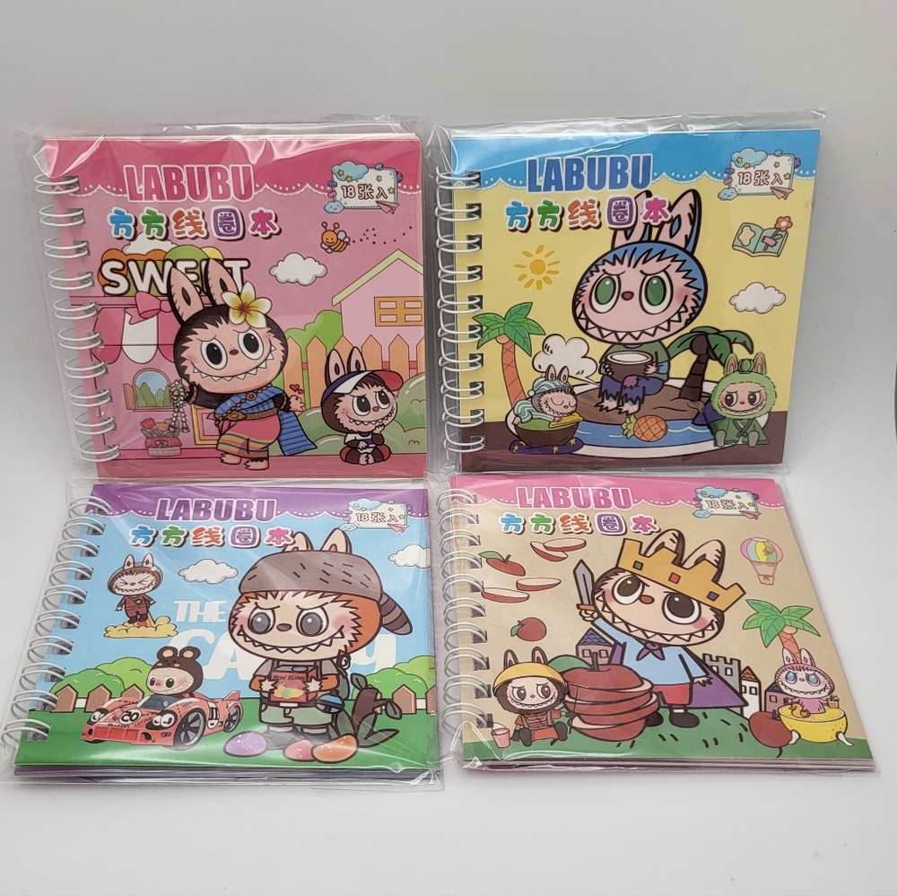 LABUBU Mini Spiral Sticker Notebook NEW - Picture 8 of 8